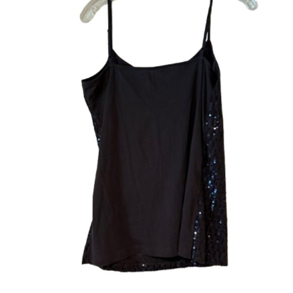 Loft Dark Gray Sequin CamisoleTank - Adjustable Spaghetti Straps - Medium - Picture 2 of 5